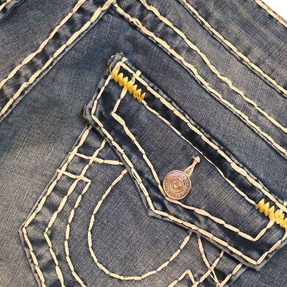 True Religion Ricky Super T Jeans 30 Flap Pocket Thick Stitch Y2K Denim - Picture 12 of 12